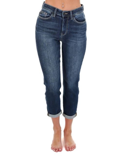 Judy Blue Blue Where You Are High Rise Cuffed Jeans