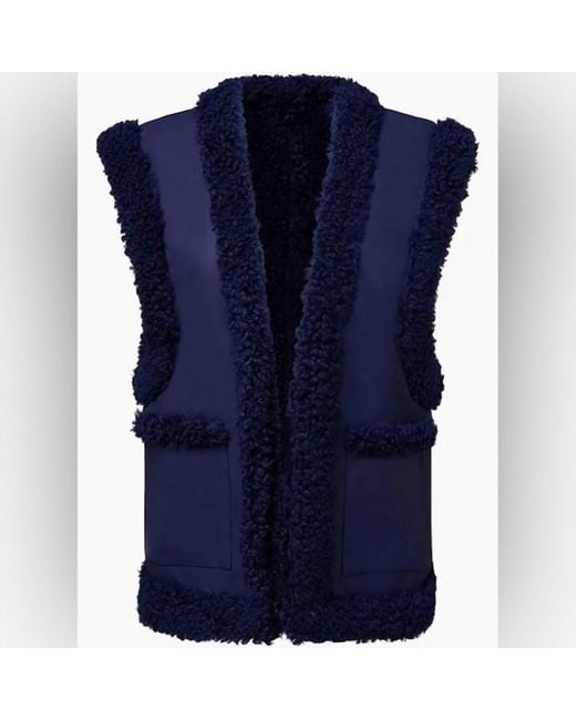 WeWoreWhat Blue Sherpa Reversible Vest