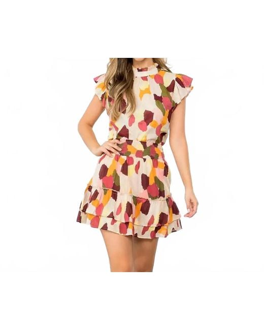Thml Orange Multicolored Spotted Skirt