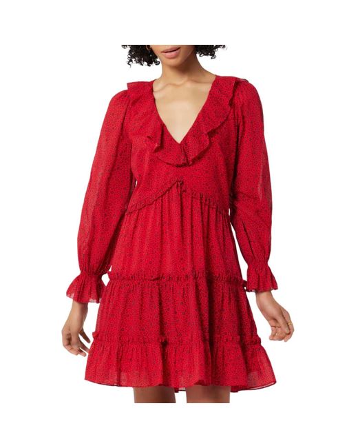 Joie Red Adanson Mini Cotton Dress