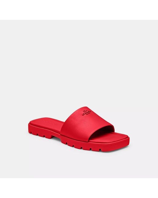 COACH Red Fiona Sandal