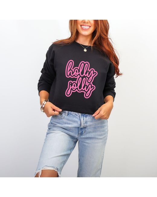 Simply Sage Market Blue Holly Jolly Outline Puff