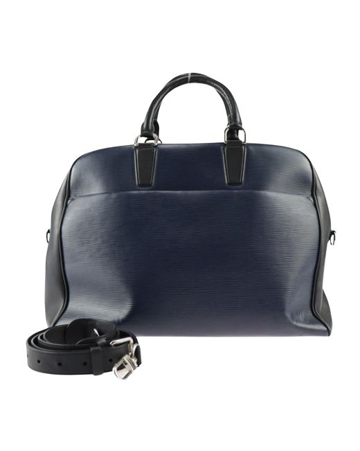 Louis Vuitton Blue Bowling Leather Handbag (pre-owned)
