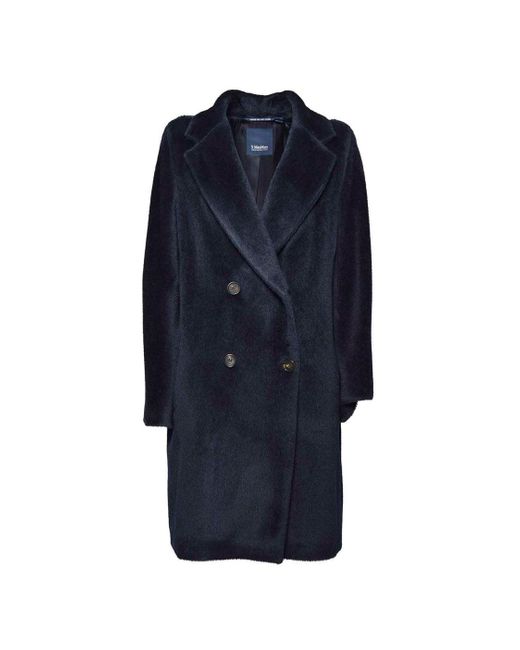 Max Mara Blue Roseto Midi Coat