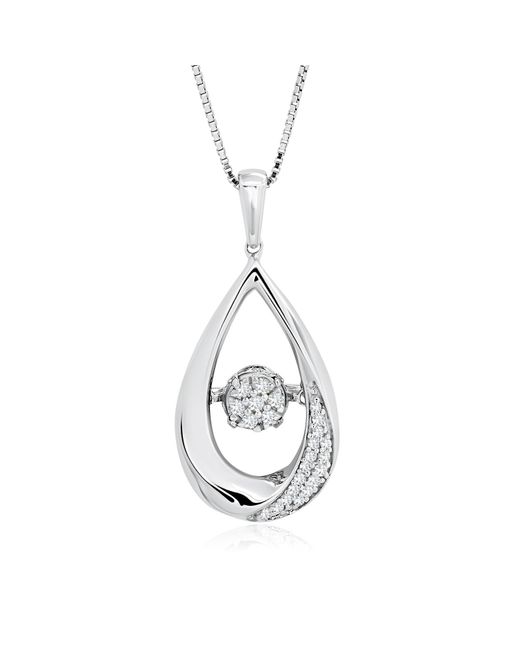 MAX + STONE Metallic Dancing Diamond 'drops Of Love' Pendant Necklace