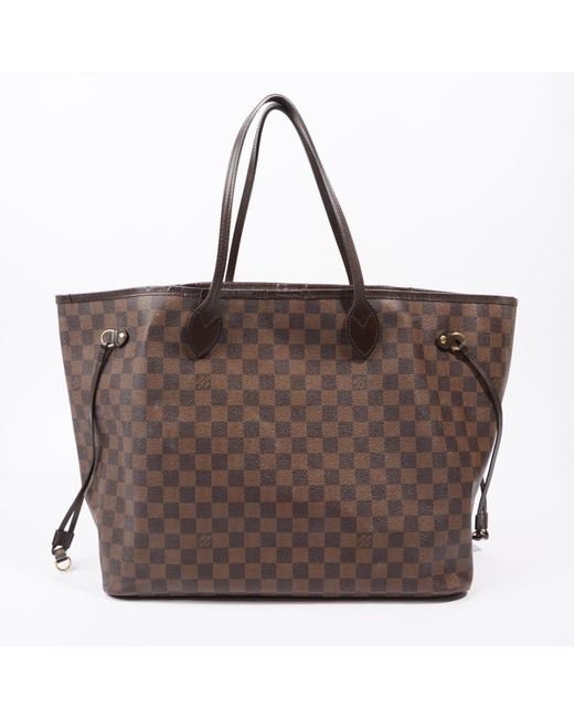 Louis Vuitton Brown Neverfull Damier Ebene Coated Canvas Shoulder Bag