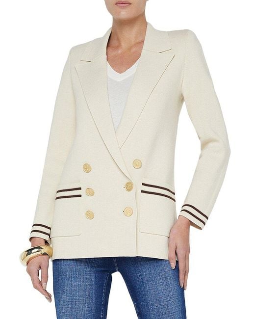 L'Agence Natural Eileen Boyfriend Knit Blazer