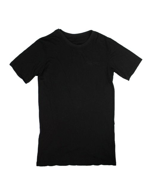 Unravel Project Black Cotton Elongated Fitted T-shirt for men