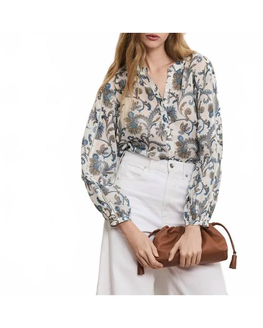 Veronica Beard Gray Soleil Blouse