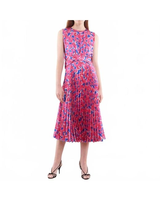 Saloni Gwen Midi Dress in Pink | Lyst