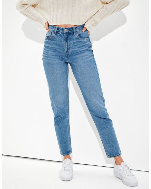 American Eagle Outfitters Blue Ae X The Jeans Redesign Mom Jean