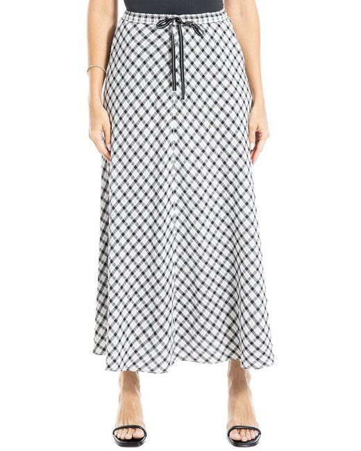 Max Studio Black Drawstring Waist Maxi Skirt