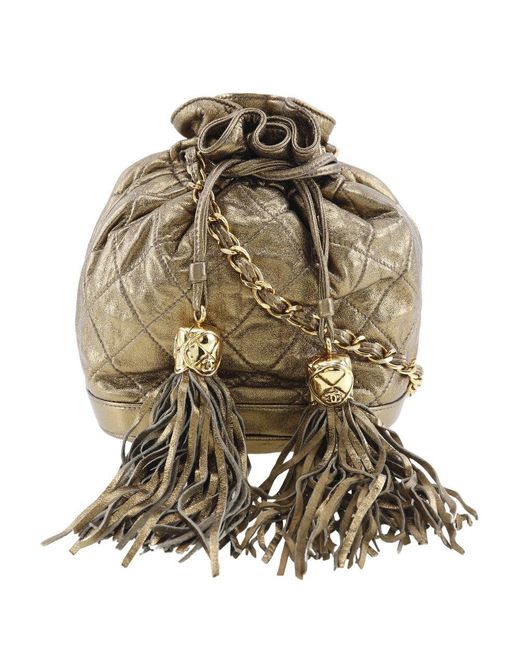 Chanel Metallic Fringe Pony-style Calfskin Shoulder Bag (pre-owned)