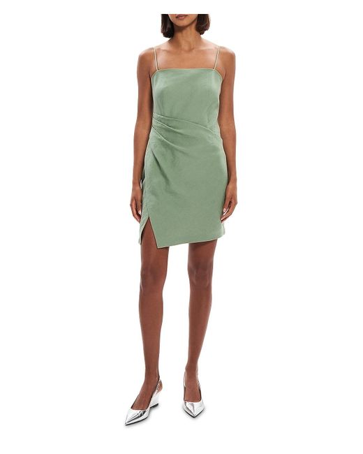 Theory Green Linen Short Mini Dress