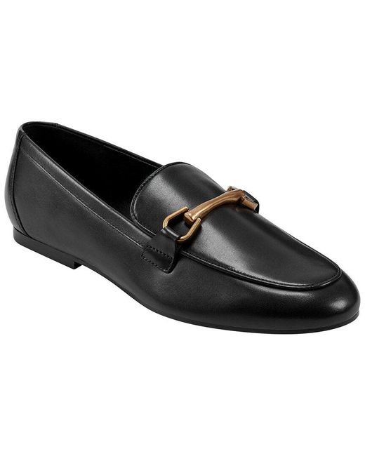 Marc Fisher Black Bleek Slip-on Flat Dress Loafers