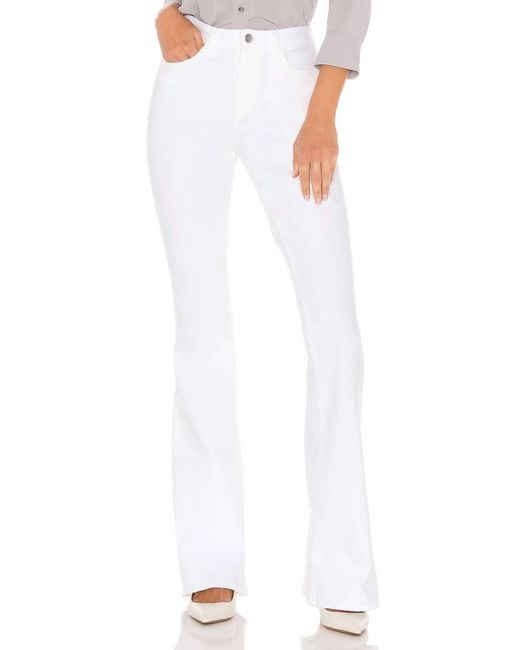 L'Agence White Bell High Rise Flare Jean