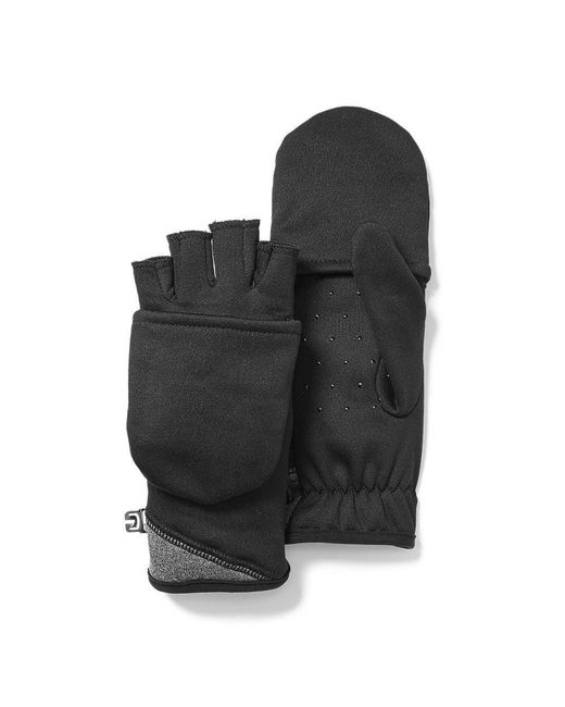 Eddie Bauer Black Crossover Fleece Convertible Gloves