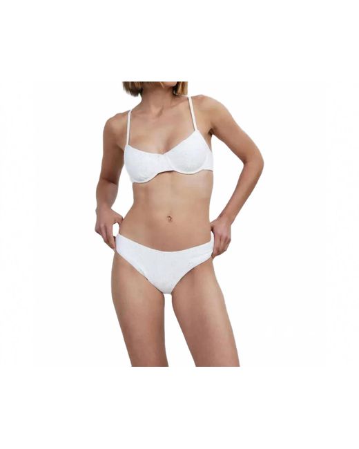 Solid & Striped Blue Daphne Eyelet Bikini Bottom
