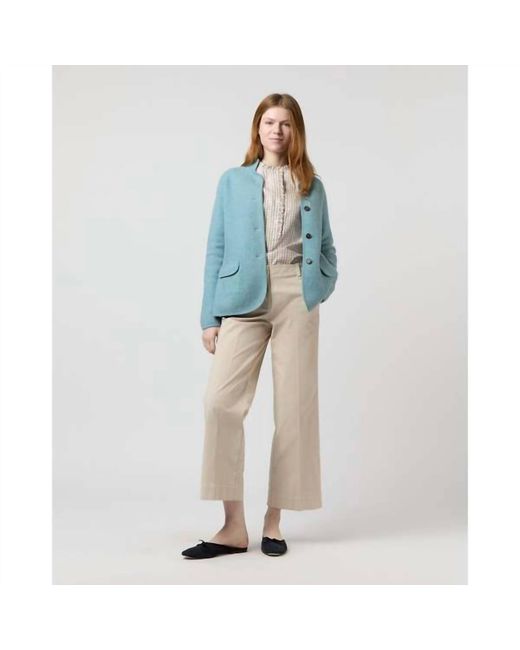 ANN MASHBURN Blue Tyrolean Wool Jacket