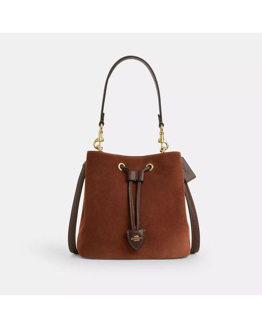 COACH Rowan Bucket Bag シグネチャー キャンバス ブラウン COACH 