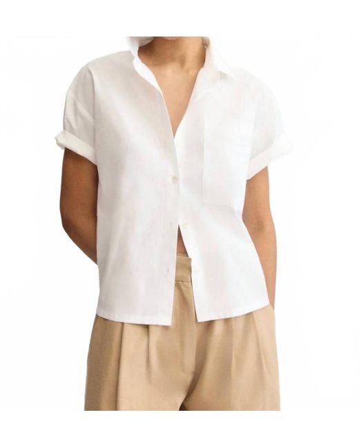 Arlo Mott White Clark Split Back Top