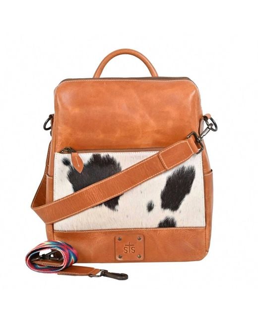 STS Ranchwear Orange Basic Bliss Cowhide Backpack