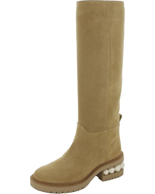 Nicholas Kirkwood Green Casati Leather Riding Boots Knee-high Boots