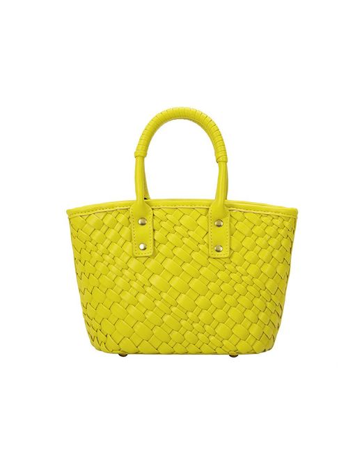 Melie Bianco Yellow Maddy Lime Recycled Vegan Crossbody Bag