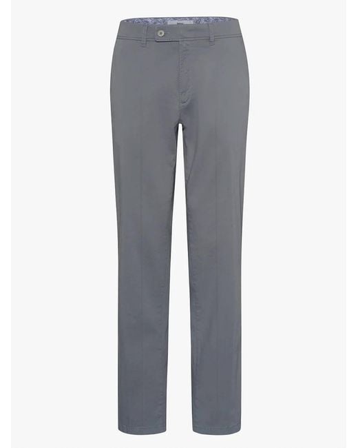 Brax Gray Evans Flat Front Pant for men
