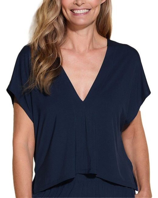 Cosabella Blue Talco Double V Top