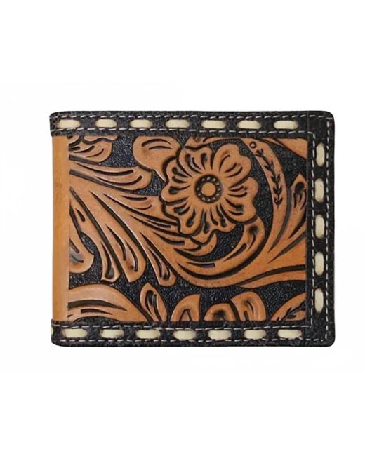Roper Metallic Tooled Leather Wallet for men