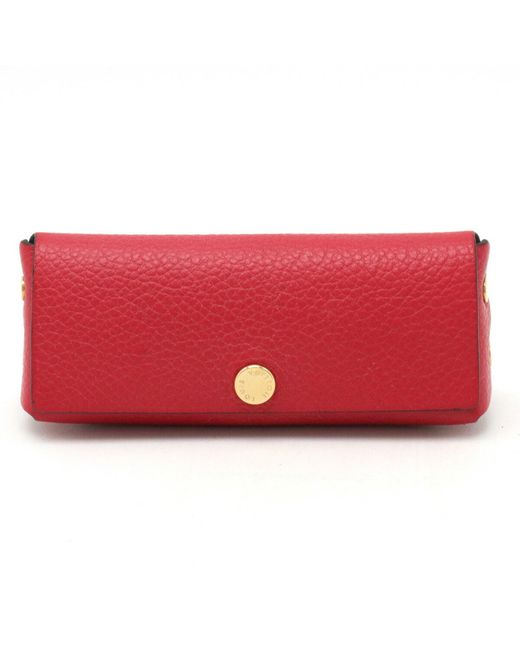 Louis Vuitton Red Rivet Leather Clutch Bag (pre-owned)