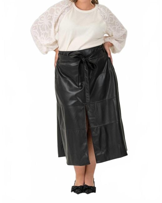 Tanya Taylor Black Hudson Midi Skirt