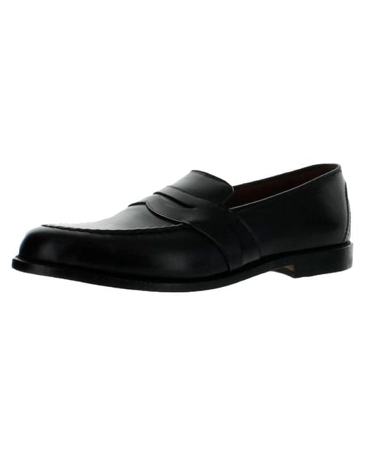 Allen Edmonds Black Leather Slip On Loafers for men