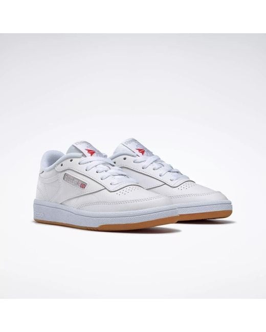Reebok White Club C 85 Bs7686 Light Gray Leather Sneaker Shoes 8.5 Gyn182