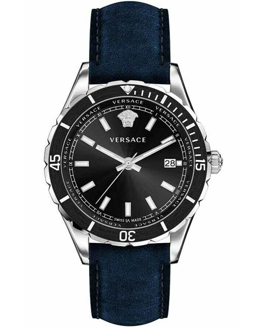 Versace Black 42mm Blue Quartz Watch Ve3a00220 for men