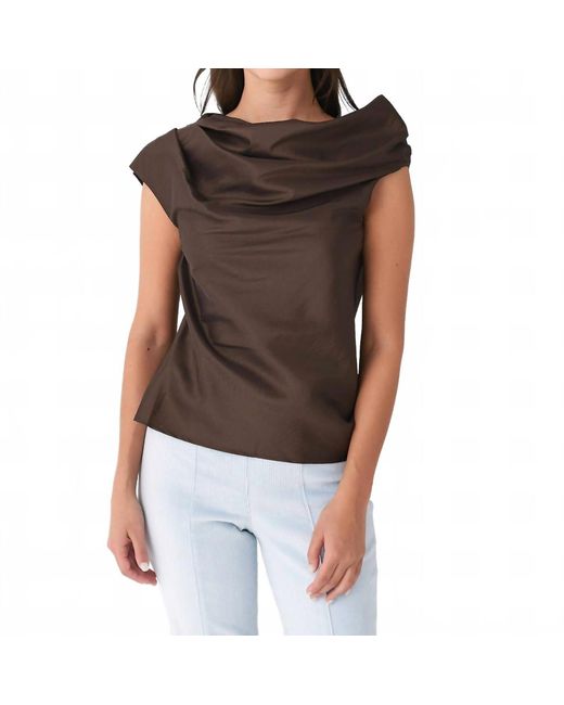 Jonathan Simkhai Black Viva Draped Top