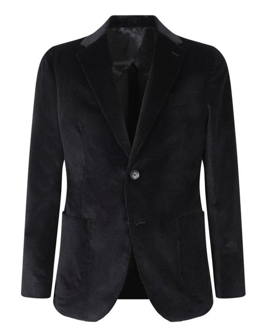 Lardini Black Tailored Blazer With Precision Craftsmanship And Elegance for men