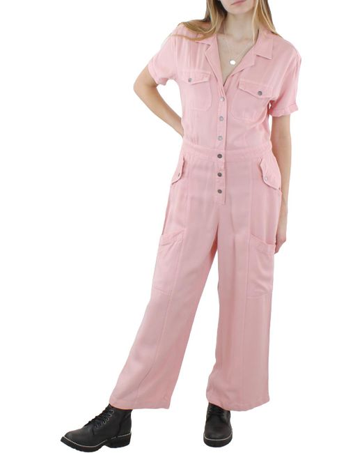 Guess Pink Kinsley Utility Jumpsuit