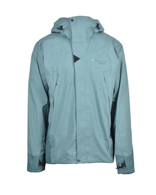 Klattermusen Blue Technical Polyamide Waterproof Jacket for men