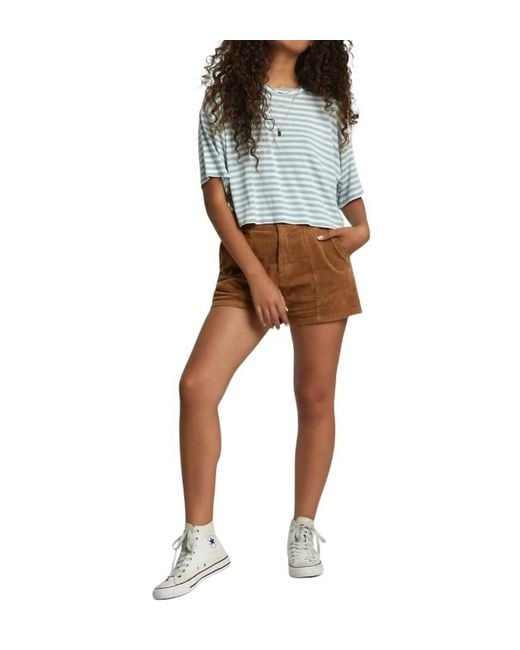 RVCA Brown Daylight Corduroy Short