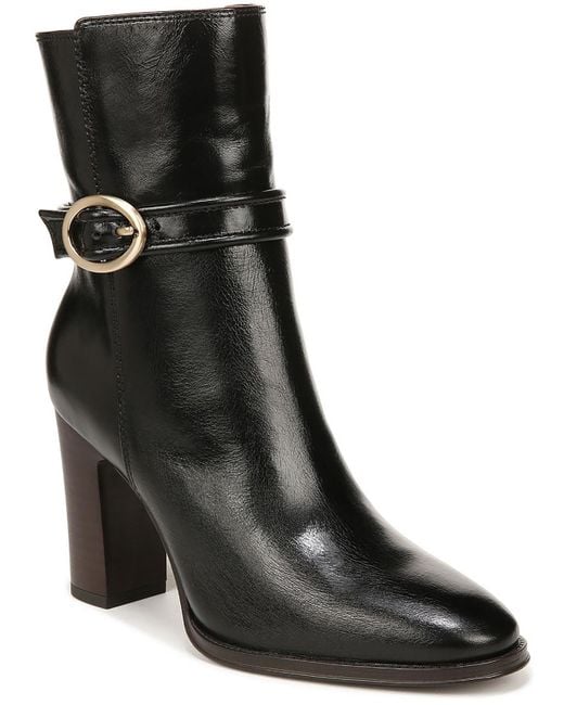 Franco sarto black cheap leather ankle boots