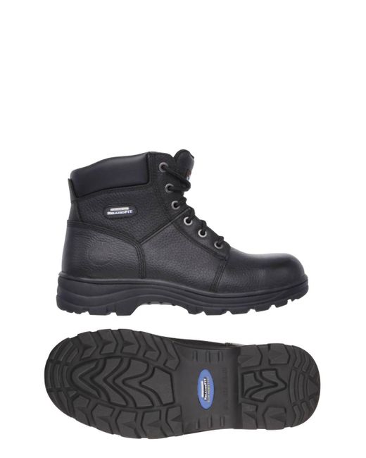 Skechers Black Workshire St Ankle Boot - Medium Width for men