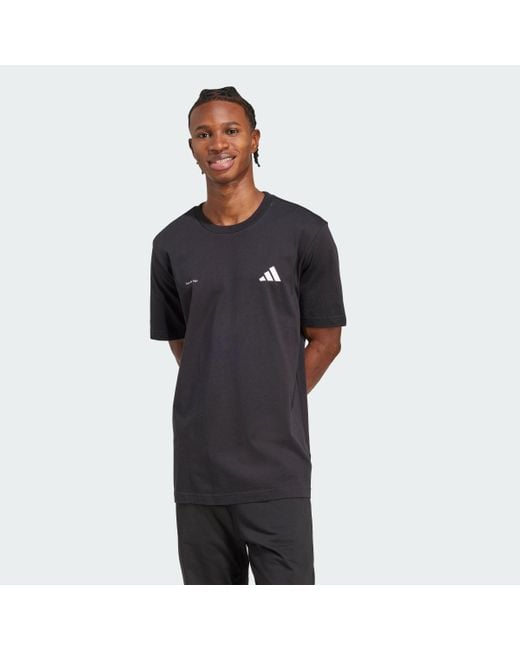 Adidas Black Lens Power Of Three Hoop Graphic Tee for men