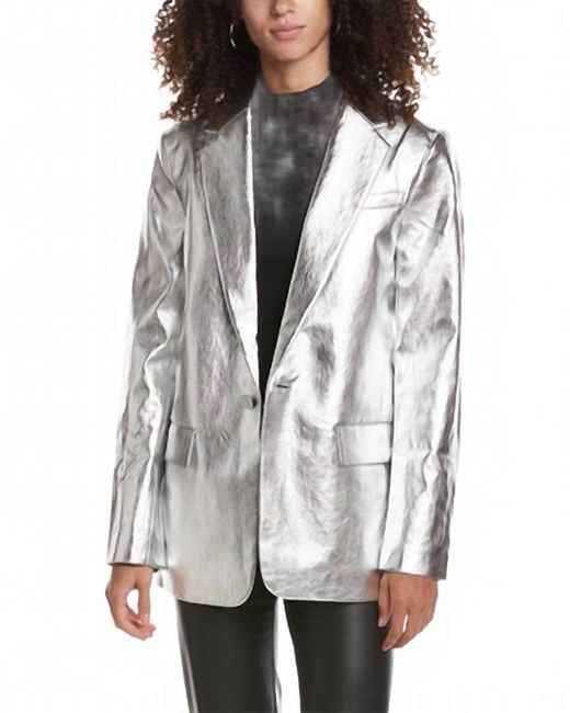 A.L.C. Gray Metallic Dakota Jacket