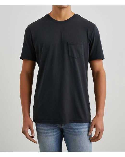 Rails Black Johnny T-shirt In Carbon for men
