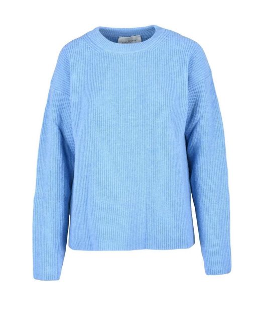 Ballantyne Blue Ribbed Sweater