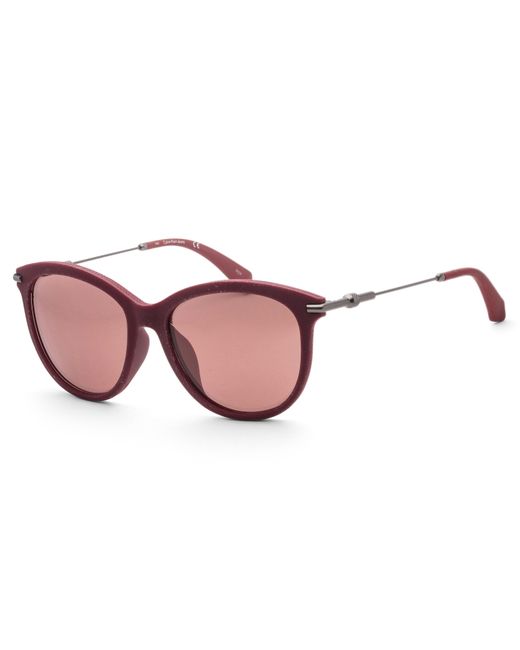 Calvin Klein Pink 55 Mm Black Sunglasses Ckj514saf-627