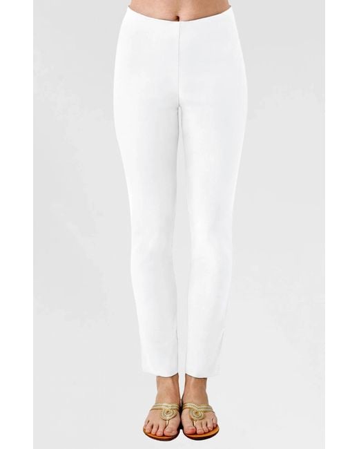 Gretchen Scott White Gripeless Pull On Solid Pants