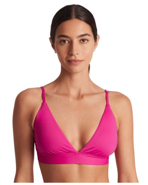 Ralph Lauren Purple Triangle V-neck Bikini Top